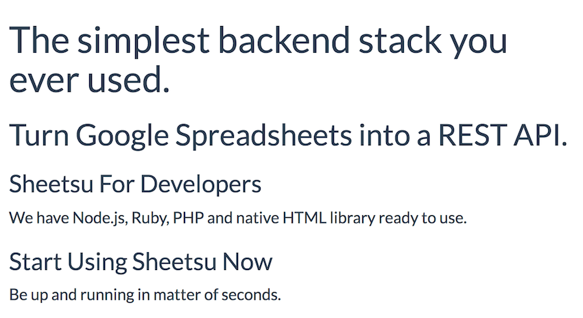 Turn Google Sheets into a REST API